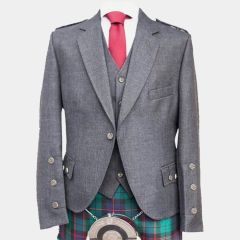 Argyle Kilt Jacket and Waist coat Charcoal Grey