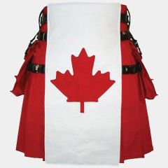 Canadian Flag Canvas Utility Kilt