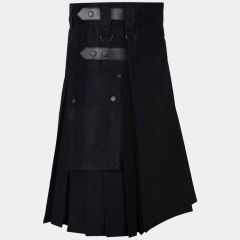 LAUTREAMONT GAULTIER Men Black Utility Kilt