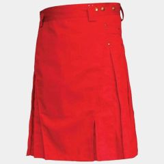 Red Color Latest Stylish Mens Utility Kilt